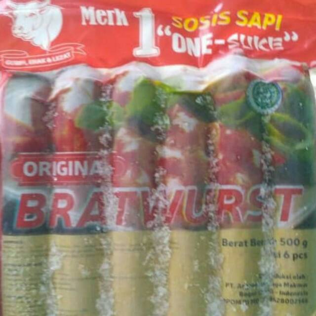 

one suke sosis sapi original 500 gr jumbo isi 6