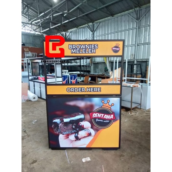 Booth portable lipat custom untuk usaha Anda