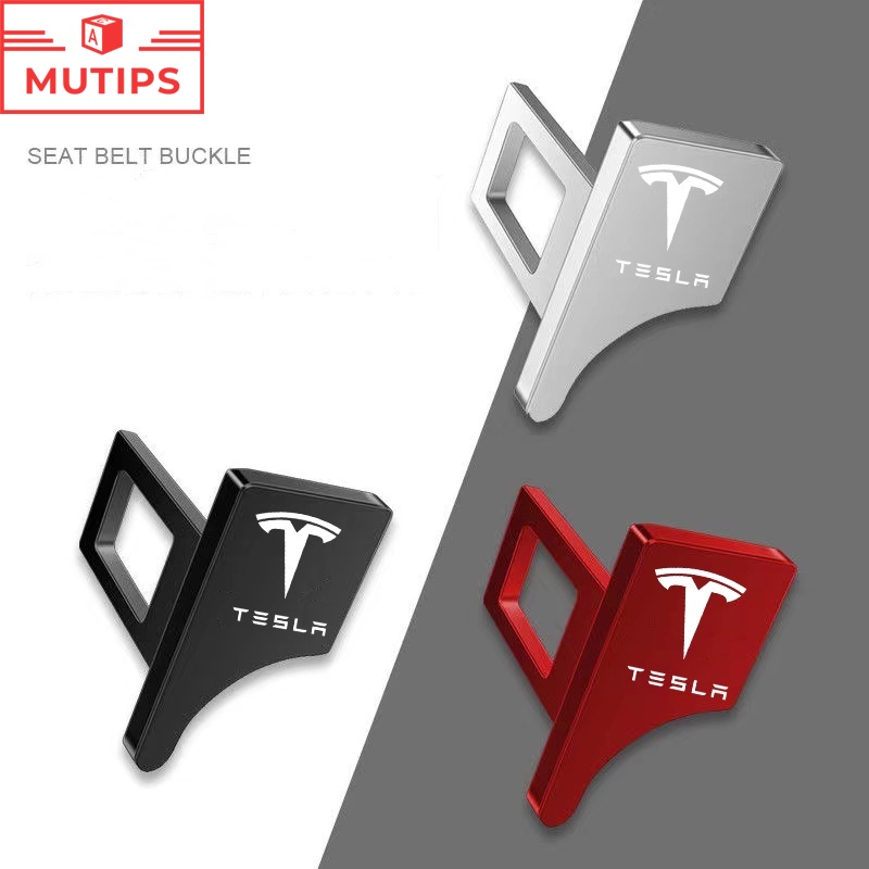 Klip Gesper Sabuk Pengaman Mobil Bahan Zinc Alloy Untuk Tesla Model 3 Y S X