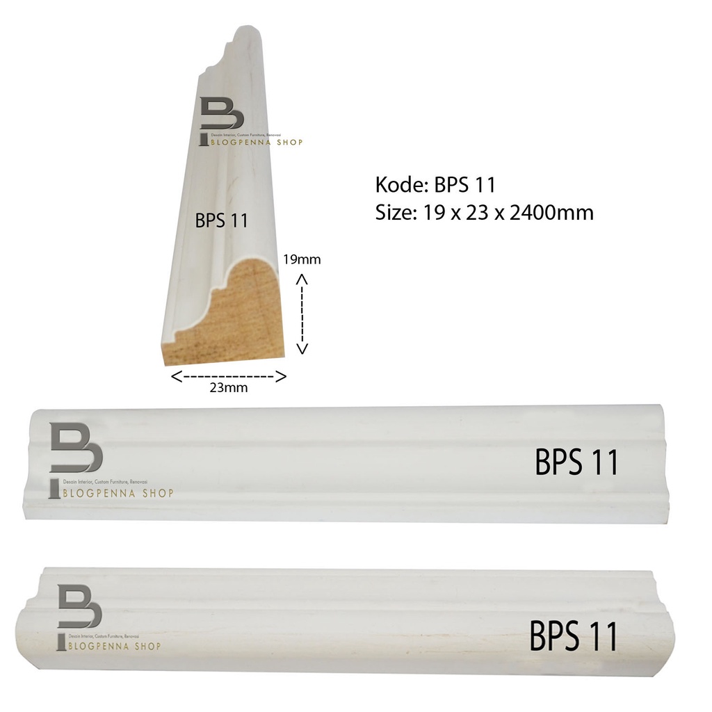 LIST KAYU BPS11 / LIS KAYU WAINSCOTING / WALL MOULDING / PANEL