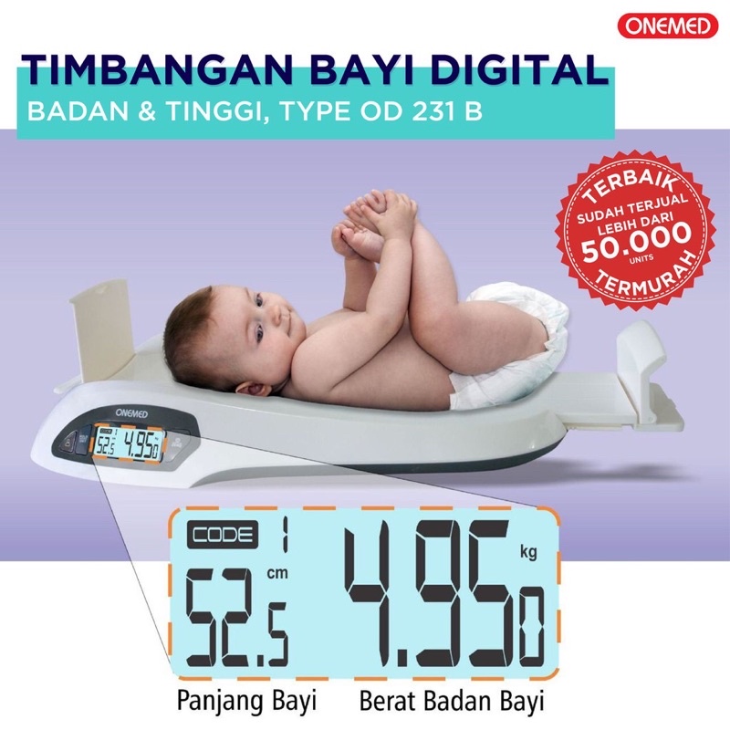 Timbangan Bayi Digital Type 721 &amp; Bluetooth Onemed