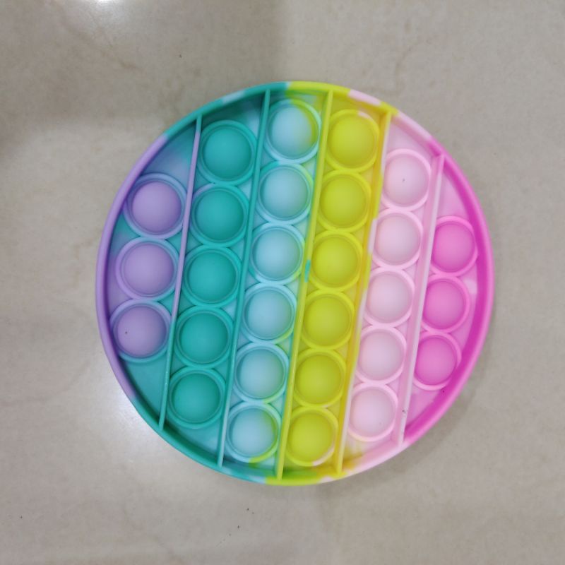 FREE GUNDU KELERENG!Mainan Pop It Penghilang Stress Viral Tiktok Jumbo 20cm Bahan Import Bagus Halus Model New Bts-Bulat Makaron