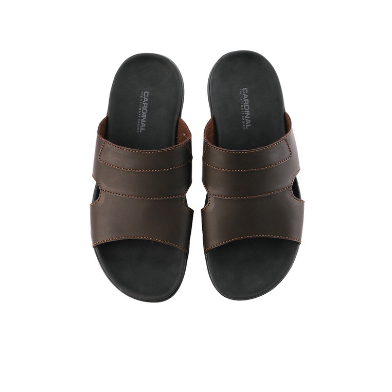 SANDAL SLIDE PRIA CARDINAL ORIGINAL CASUAL TERBARU COKLAT CA18