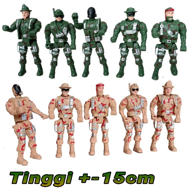 Set Action Figure Army Tentara Pasukan Khusus 5 Motif