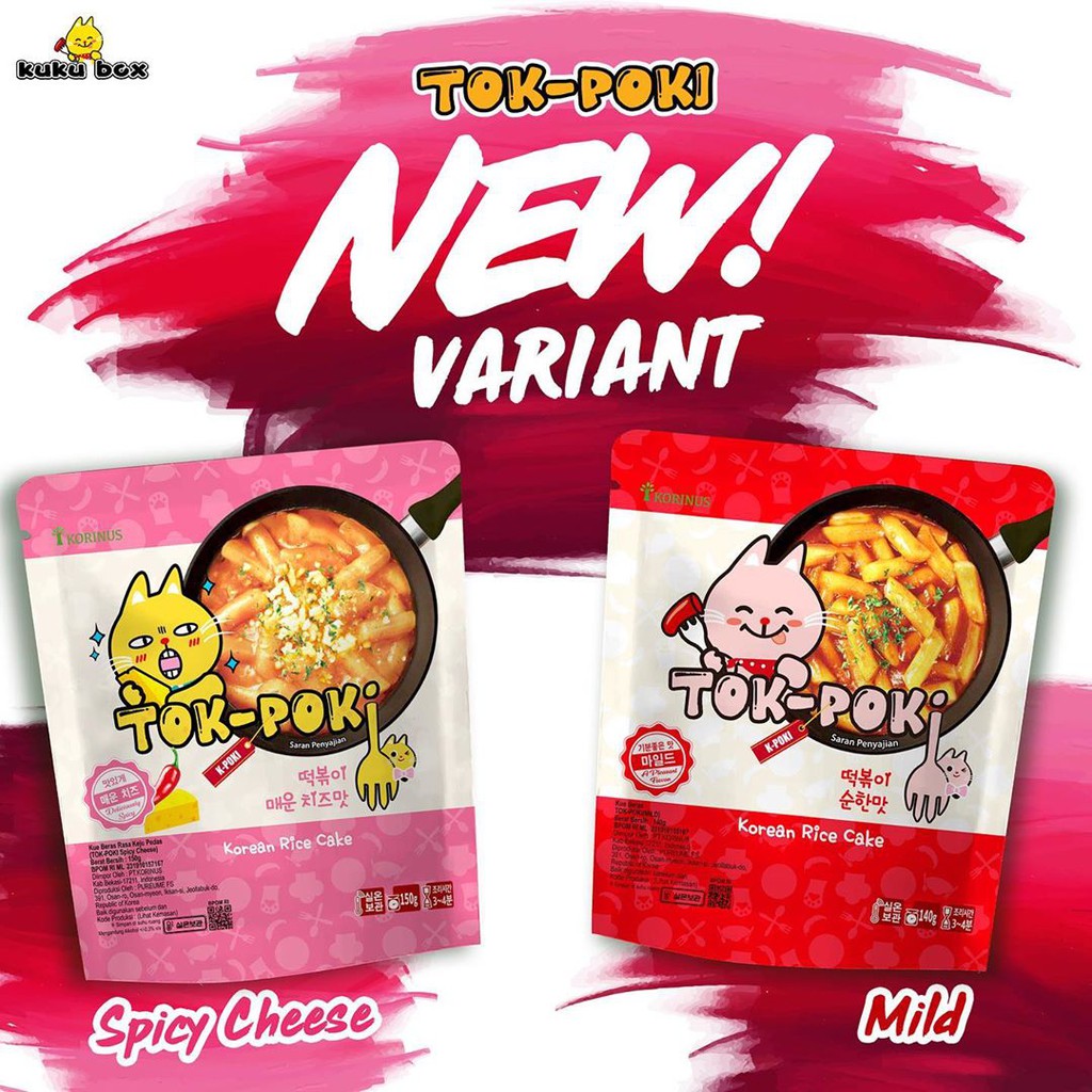 TOKPOKI CHEESE / TOKPOKI HALAL / KORINUS K - BUNSIK TOKPOKI /TTEOKBOKKI / TOPPOKI / TOK-POKI INSTANT