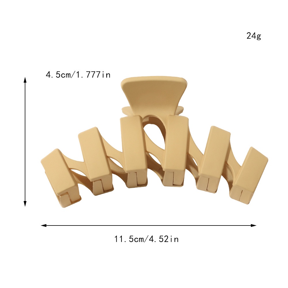 Jepit Rambut Bentuk Cakar Hiu Bahan Akrilik Warna Solid Gaya Korea Untuk Wanita