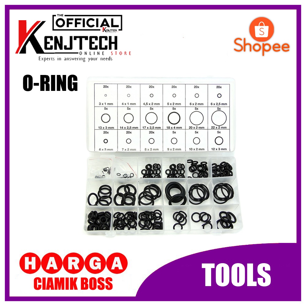 O-ring Karet Rubber O Ring Seal 225 PCS Black untuk perkakas  jet cleaner  nozzle / kran / pompa air
