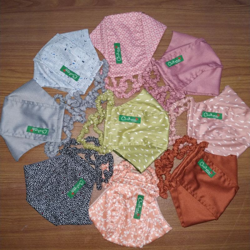 Masker Kain 3 Dimensi Premium (Hijab & Earloop)