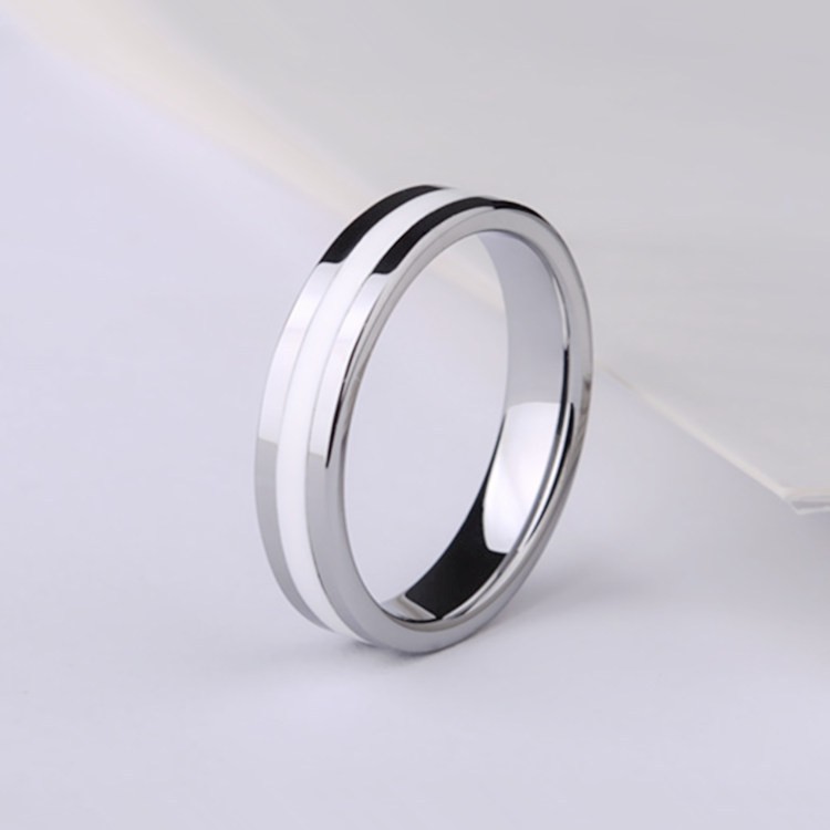 Dijamin Murah ₳ Cincin Couple Titanium Anti Karat Selamanya CT59 ☉