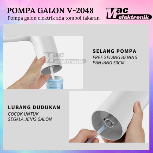 Pompa Air Galon Elektrik Portable Water Electric terlaris Pompa Air galon Ada Takaran Liter