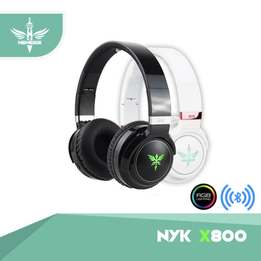 Headset Gaming Wireless NYK X800 Bluetooth for mobile Gamers RGB