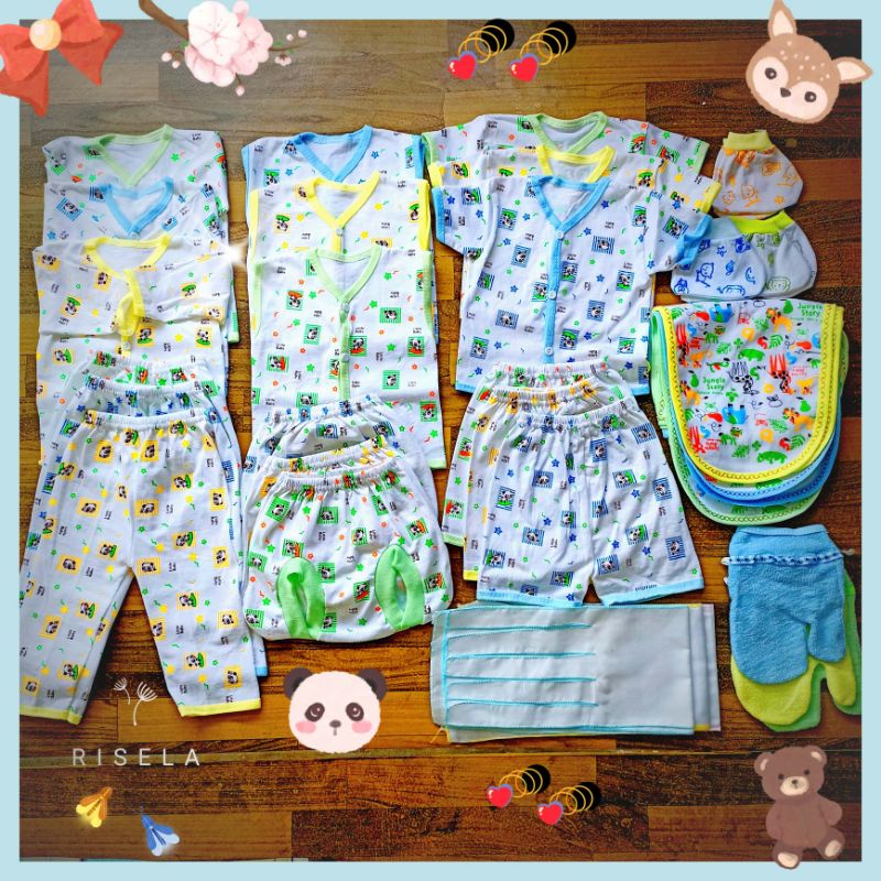 39 PCS PAKET HEMAT PERLENGKAPAN BAJU BAYI BARU LAHIR