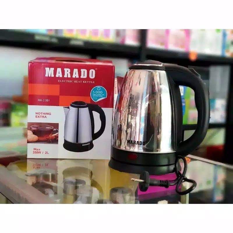 Teko Listrik 2 Liter Stainless Steel Marado 350 Watt