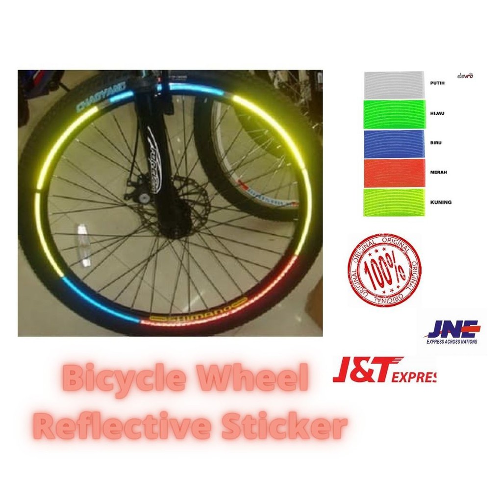 Stiker Reflektor Roda Sepeda 8 Strip - Bicycle Wheel Reflective StickeR