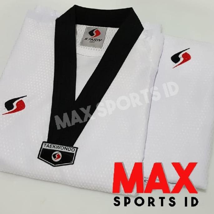 Dobok Sendy Fighter Diamond One (Seragam Taekwondo) Kerah Hitam