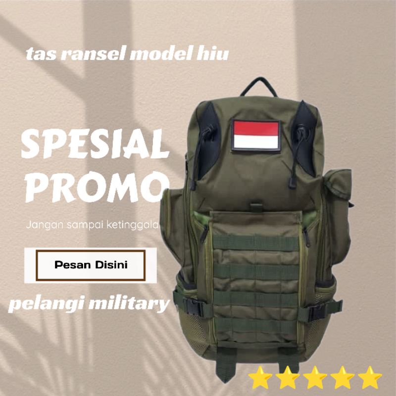 promo Tas punggung pria model hiu hitam/free emblem🇲🇨