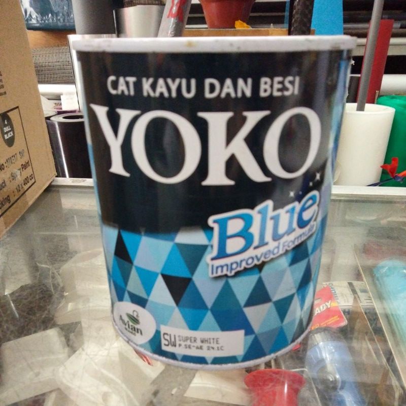 Cat besi kayu murah berkualitas hitam doff. putih doff. hitam kilap putih kilap