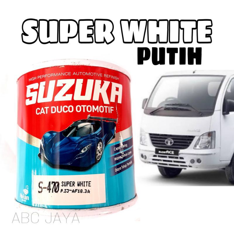 Cat Suzuka S-470 Super White 200gr White Putih Solid Mengkilap