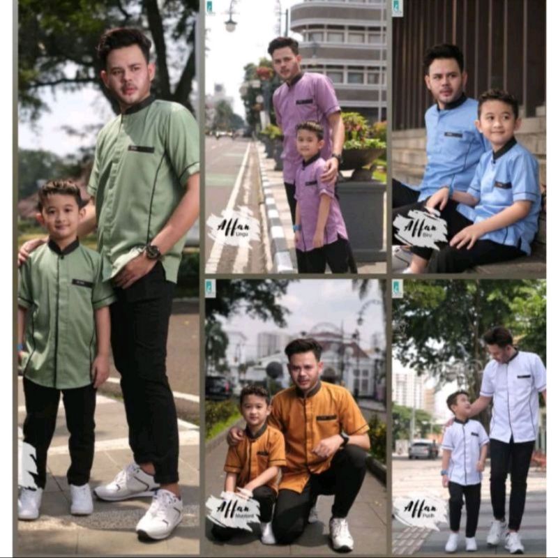 Baju Koko affan couple ayah&anak by@El-fath ORI