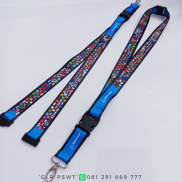 

Lanyard / Gantungan Tali Id Card Boeing World National Flags Premium 083