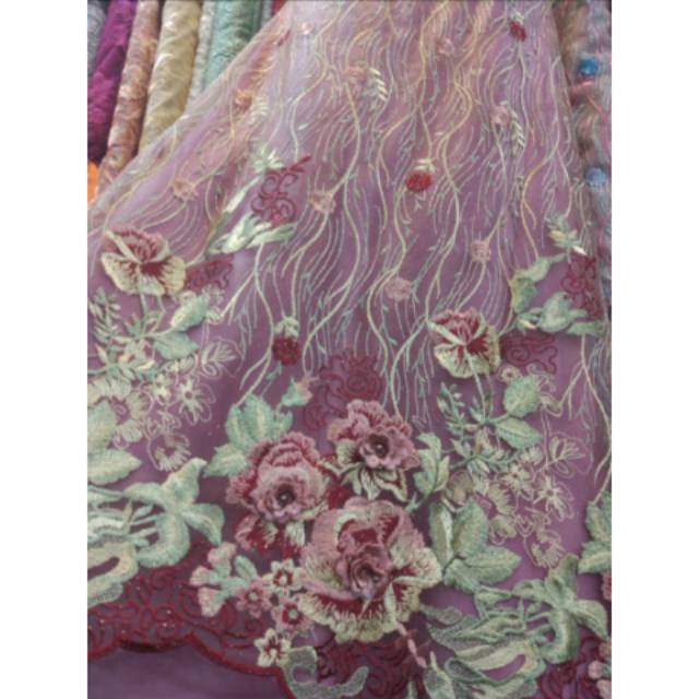 Bahan Kain Tulle 3D Gradasi