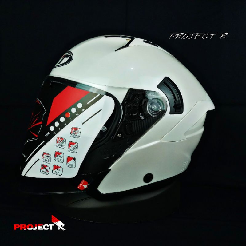 kyt nfj solid white    black doff