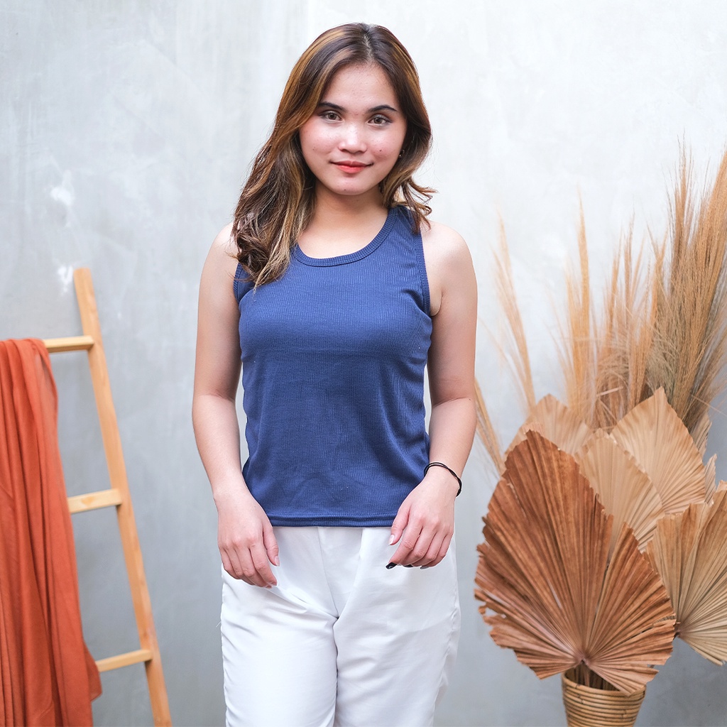 AFI - EC - Agnes Ribbed Tanktop RIB-Navy