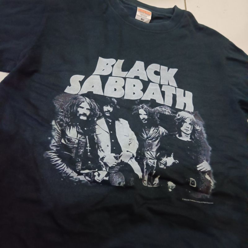 KAOS BAND BLACK SABBATH SECOND VINTAGE WARNA NAVY GELAP