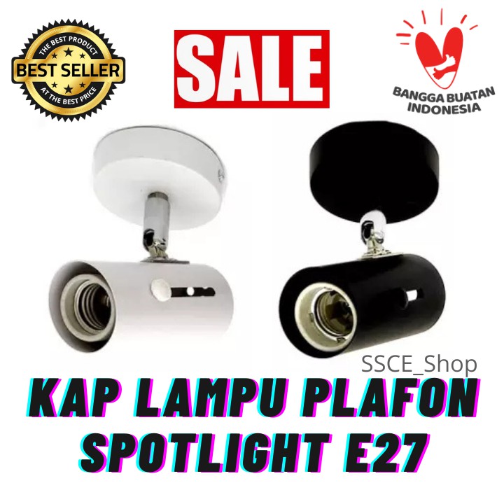 Kap Lampu Plafon Fitting E27 Spotlight LED Sorot Spotlight 3 Cm