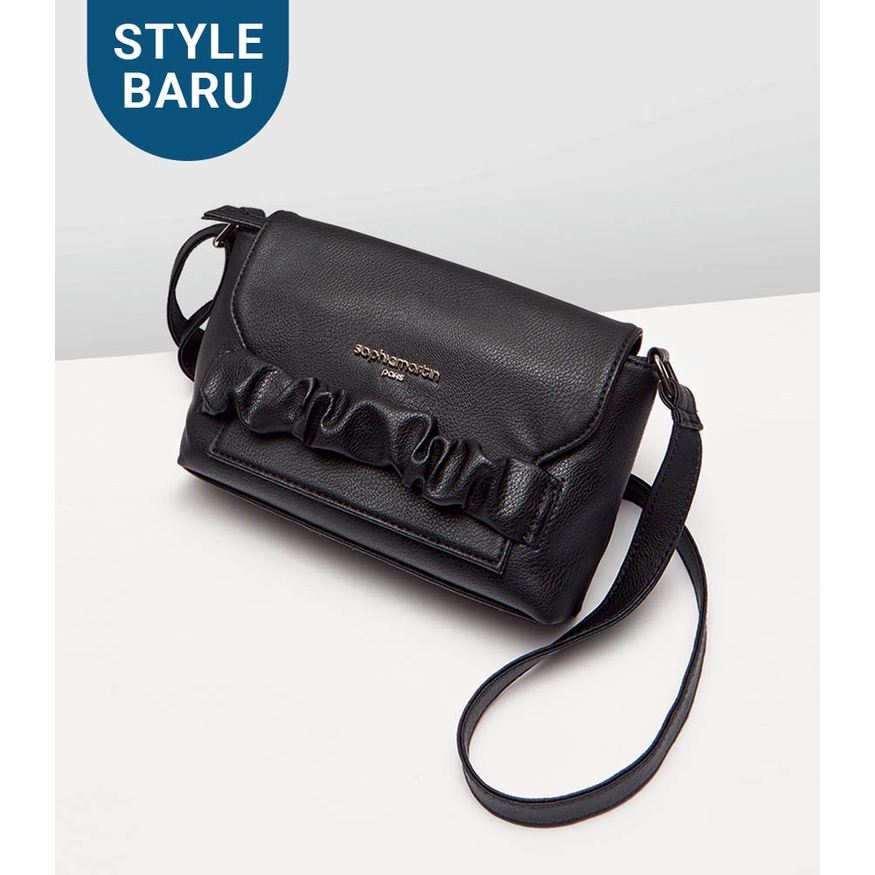 Tas Selempang Wanita FRISE SLING BLACK T8386B5 Sophie Martin Original Berkualitas Terbaik
