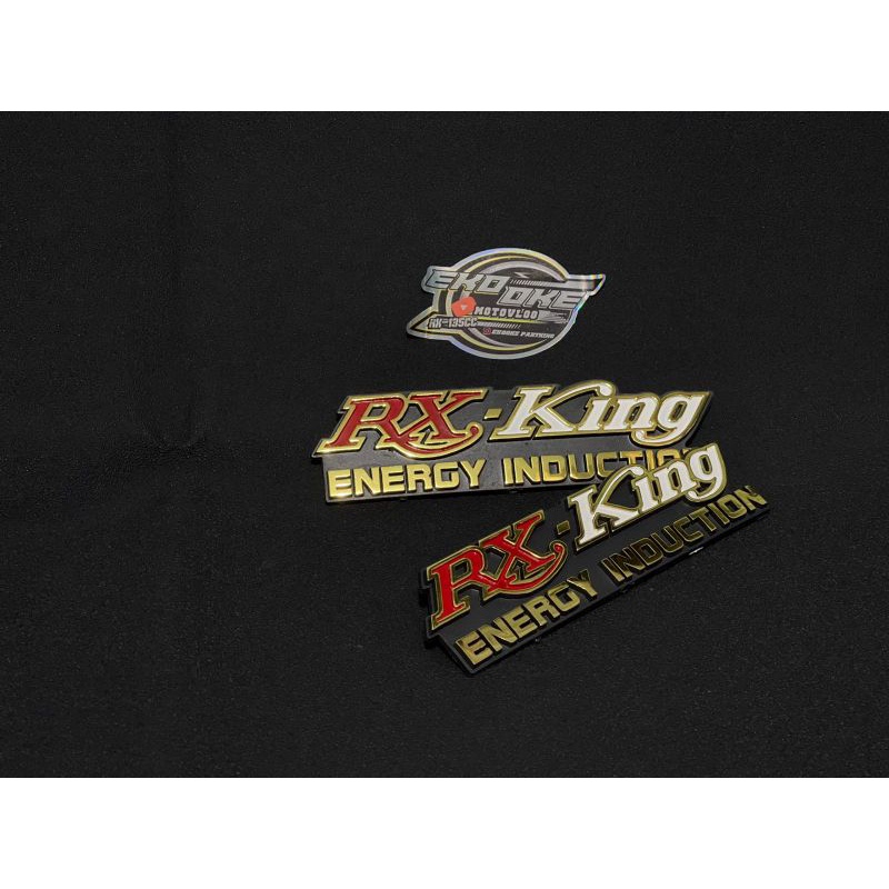 EMBLEM BOX AKI RX KING RXK RXKING ENERGY INDUCTION MERAH KIRI KANAN