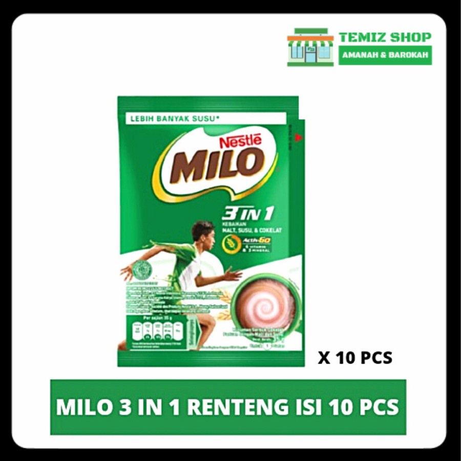 

Milo 3 in 1 Sachet isi 10 pcs
