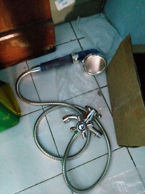 Paket Filter Super Shower Hemat Air 3in1 S17a11- Handshower Tekanan Turbo Semprotan Hand Shower