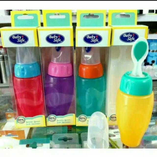 Baby Safe Bottle Spoon Soft Squeeze Food Feeder / Botol Makan Bayi