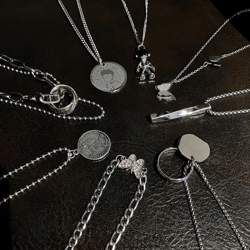 Necklace Accessories Pendant Personality Simple Short Clavicle Chain Hip Hop Retro