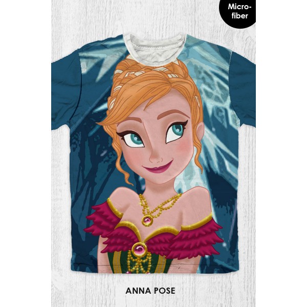 Baju Kaos Anak & Dewasa Frozen - Anna Pose