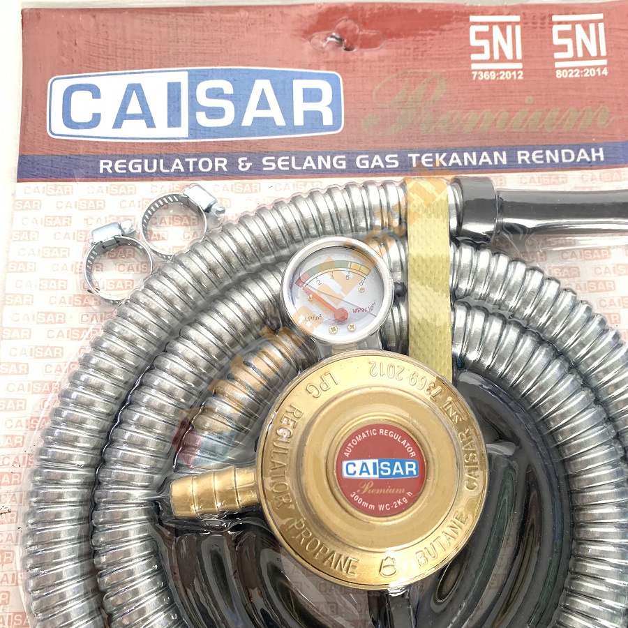 Paket Selang Regulator Meter + Selang Gas LPG Caisar Standar SNI