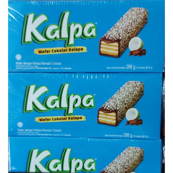 

Kalpa Wafer Kelapa Bersalut Cokelat isi 12pcs