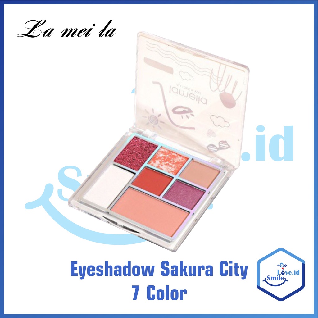 LAMEILA Eyeshadow 7 Colors Sakura City Pallete Eye Shadow Highlighter BlushOn Contour L39