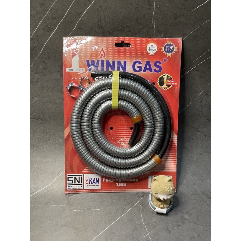 SELANG FLEXIBLE REGULATOR KOMPOR GAS WINN GAS PREMIUM 1.8 METER SELANG KOMPOR WINN GAS