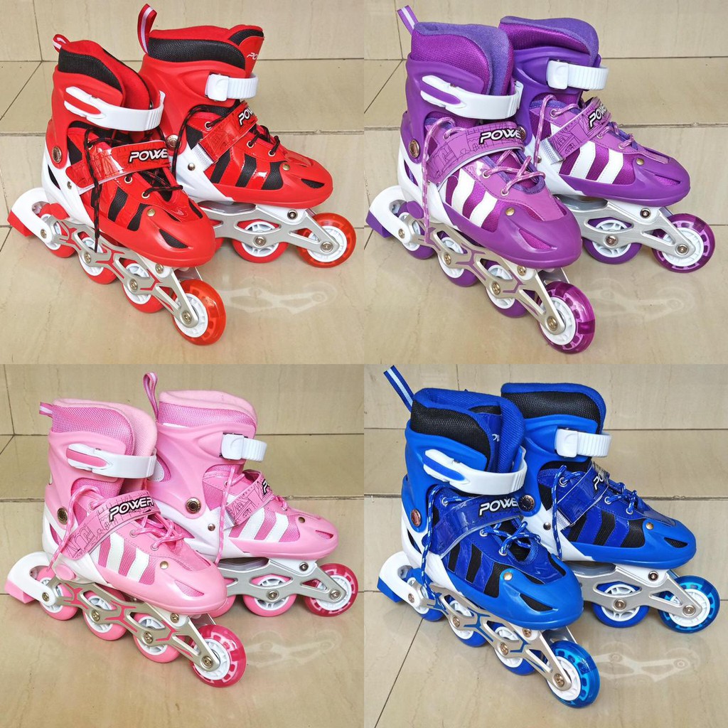 Sepatu Roda Inline Skate Ban Karet PU + Dekker S M L