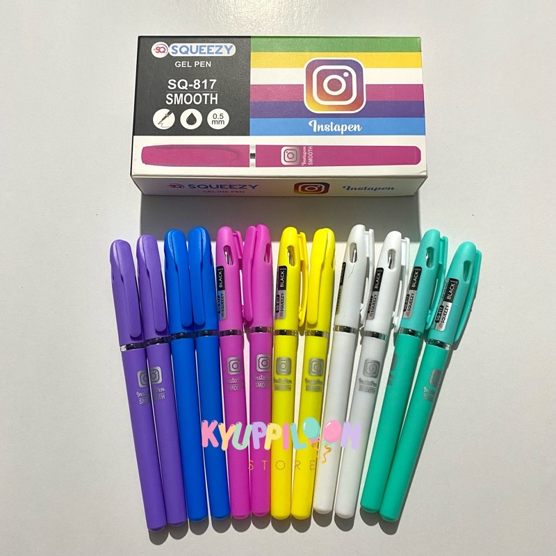 12pcs (1lusin) Pulpen Instapen SQ-817 Lucu Unik / Bolpen Ballpoint Murah grosir