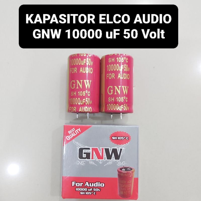 (2 BIJI) Kapasitor Elco GNW 10000 uF 50 Volt