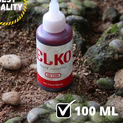 

Tinta Stempel Flash Warna Merah Waterproof ELKO 100 ML Untuk Kertas