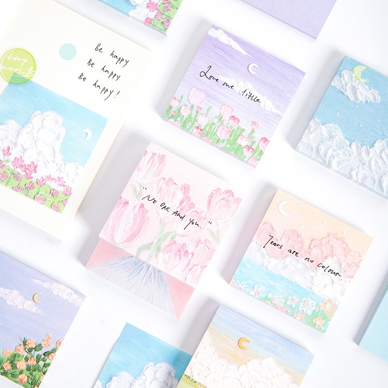 

Flowers By The Sea Sticky Notes and Stickers Set - Stiker Dekorasi & Sticky Notes