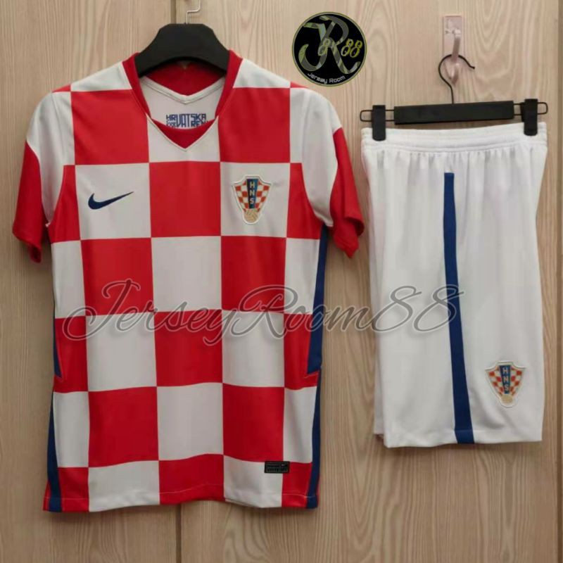 Setelan Jersey Bola Kroasia New Home Euro 2021 Grade Original