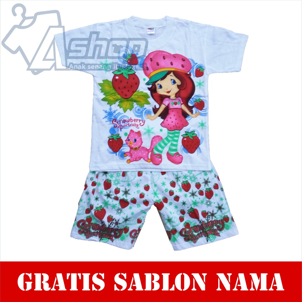 Baju Anak Setelan Strawberry Anak Perempuan