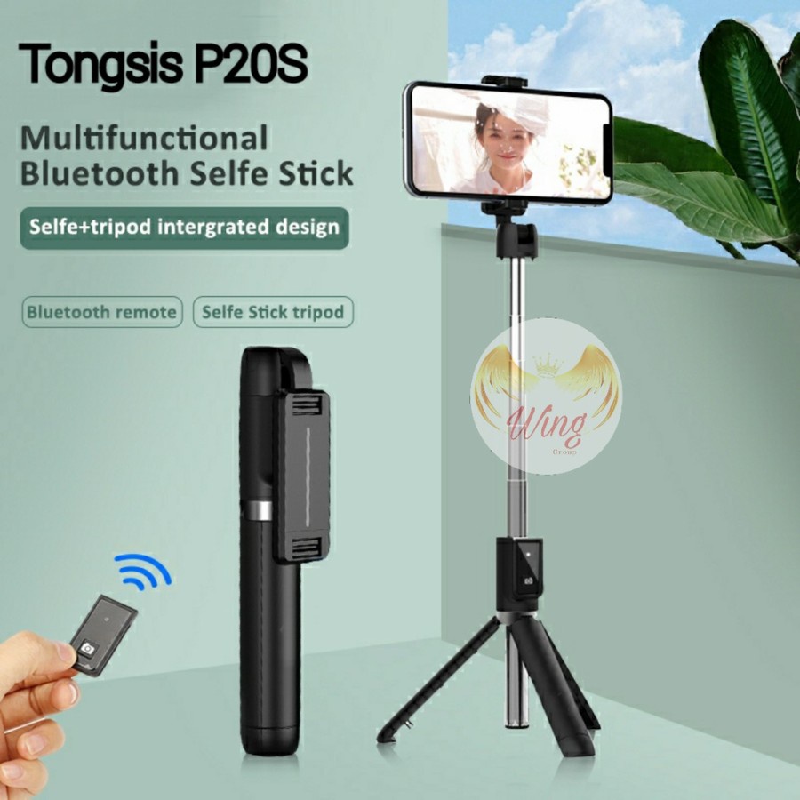FG TRIPOD TONGSIS BLUETOOTH P20S REMOTE SELFIE STICK HP WIRELESS