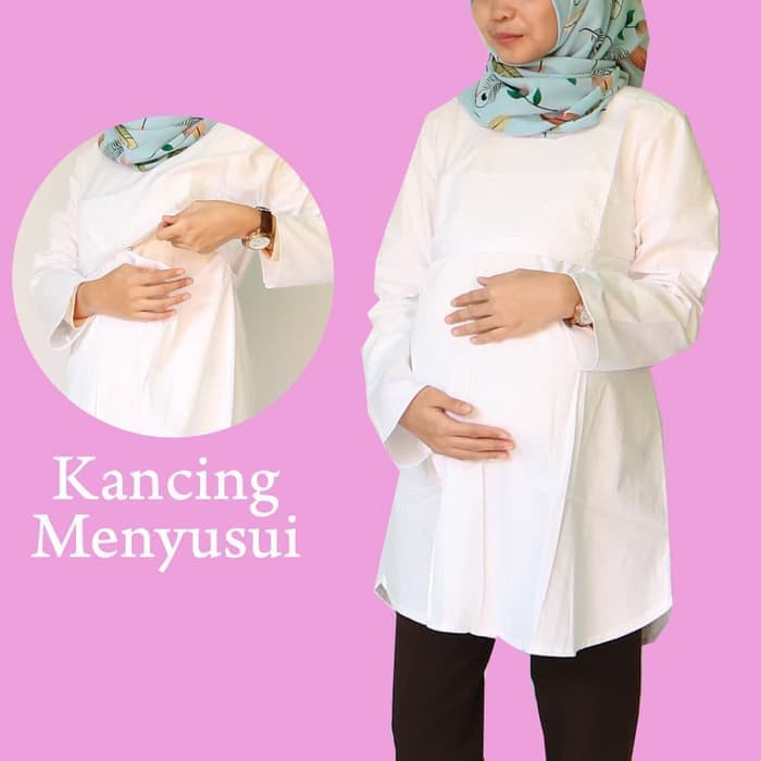 Baju Hamil Kerja Kantor Muslim Lengan Panjang Modern Modis Cantik Online Murah Shopee Indonesia