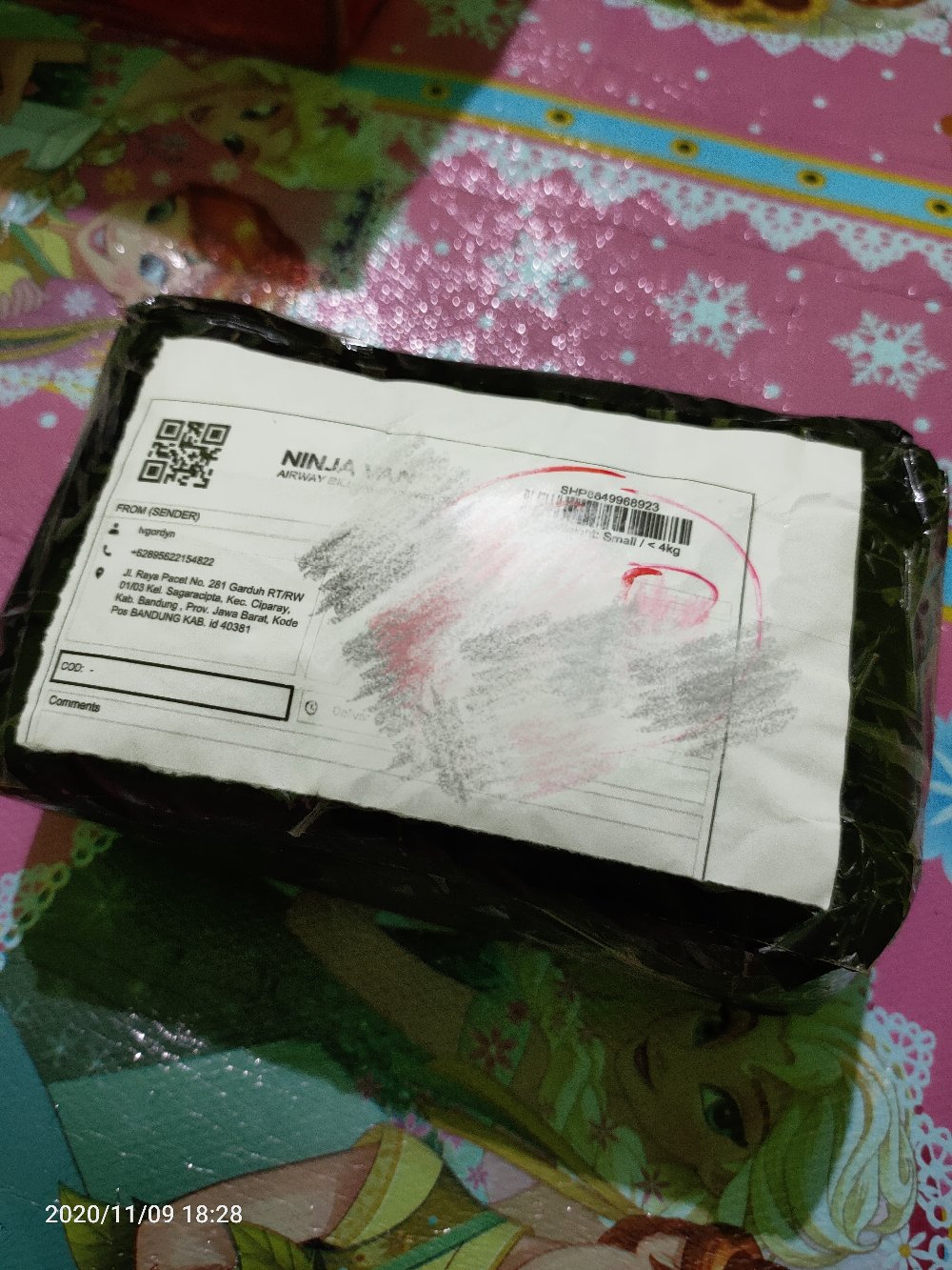 Gorden Poni Renda Pintu Jendela Hijau  Tua